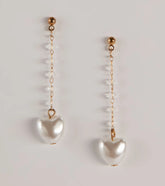 Dainty Faux Pearl Heart Earrings for a Romantic Everyday Look