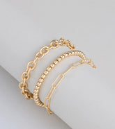Luxe Triple Bracelet Stack for Effortless Layering and Everyday Glam