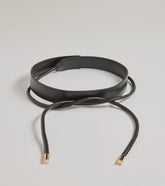 Faux Leather Tie-Front Belt for a Sleek and Polished Look