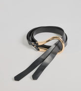 Faux Leather Wrap Belt with Loop Buckle for a Cinched Silhouette