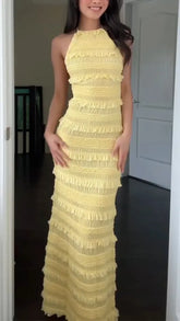 Elegant Hollow Splicing Dress for a Modern Statement