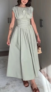 Patchwork Midi Dress for Casual Elegance & Everyday Style