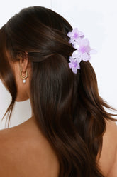 Purple Flower Hair Claw Clip for Playful Everyday Hairstyles