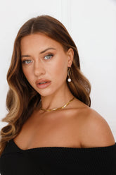 Elegant Gold Dangle Earrings with Faux Pearl for Timeless Style