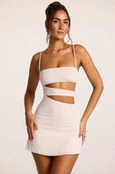 Cut-Out Waist Mini Dress for a Bold Evening Look