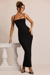 Hand-Beaded Maxi Dress for Enchanting Evening Glamour
