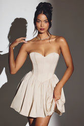 Balletcore Mini Dress with Tulle Skirt & Corset Bodice for Modern Romance