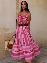 Bohemian Tiered Maxi Dress with Tassel Details for Summer