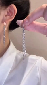 Dazzling Celestial Star Tassel Earrings for Night Out Glamour