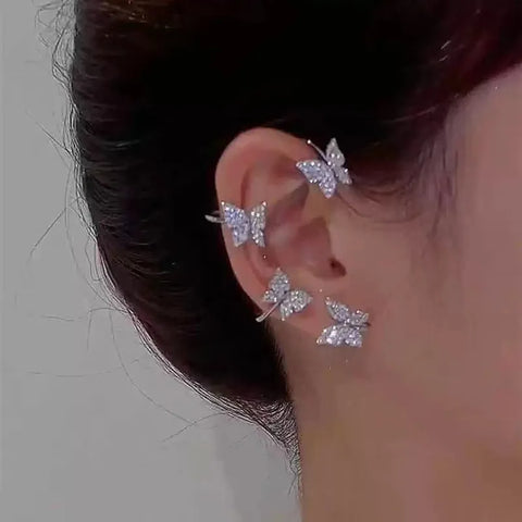 Rhinestone Butterfly Ear Cuffs for a Magical Statement Look
