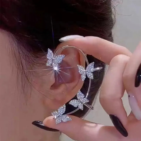 Rhinestone Butterfly Ear Cuffs for a Magical Statement Look
