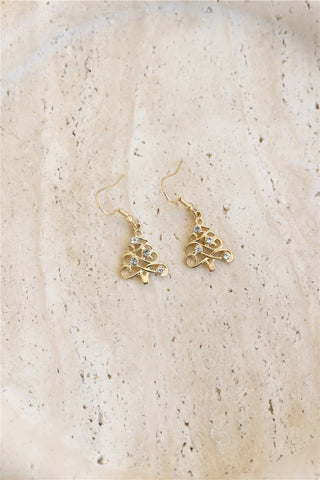Dazzling Christmas Tree Dangle Earrings for Festive Sparkle