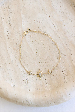 Celestial Gold Star Bracelet for Sparkling Everyday Glamour