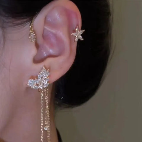 Diamond Tassel Earrings for Effortless Evening Glamour