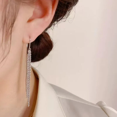 Dazzling Celestial Star Tassel Earrings for Night Out Glamour