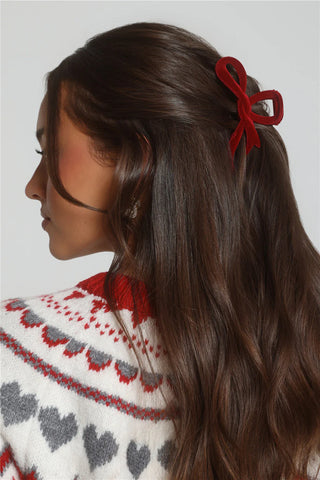 Velvet Frosted Glow Claw Clip for Effortless Everyday Hairstyles