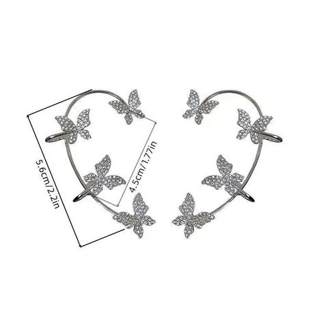 Rhinestone Butterfly Ear Cuffs for a Magical Statement Look