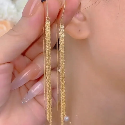 Dazzling Celestial Star Tassel Earrings for Night Out Glamour