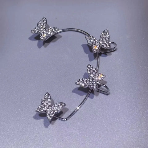 Rhinestone Butterfly Ear Cuffs for a Magical Statement Look