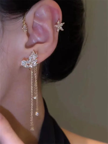 Diamond Tassel Earrings for Effortless Evening Glamour