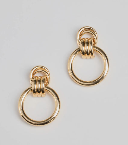 Statement Door Knocker Hoop Earrings for Bold Everyday Style