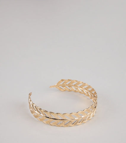 Golden Leaf Arm Cuff for Effortless Boho Style