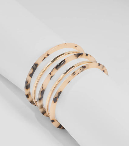 Leopard Print Bangle Stack for Chic Everyday Style