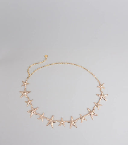Trendy Starfish Chain Belt for a Mermaid-Core Summer Look