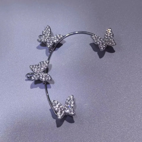 Rhinestone Butterfly Ear Cuffs for a Magical Statement Look
