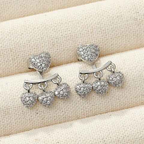 Timeless Full Diamond Heart Earrings for Everyday Sparkle
