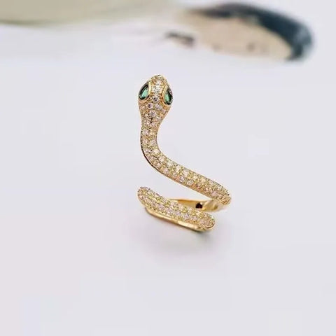 Fierce Rhinestone Snake Stud Earrings for Edgy Glamour & Bold Style
