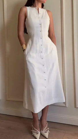 Elegant Solid Color Dress for Everyday Sophistication