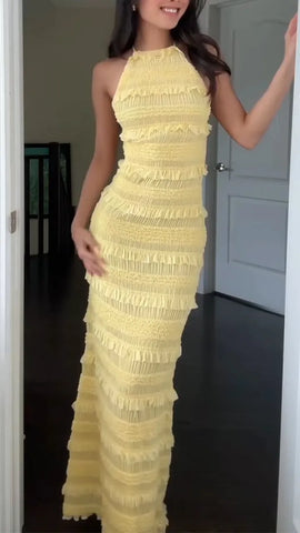 Elegant Hollow Splicing Dress for a Modern Statement