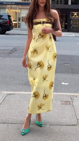 Strapless Floral Maxi Dress for Effortless Summer Style