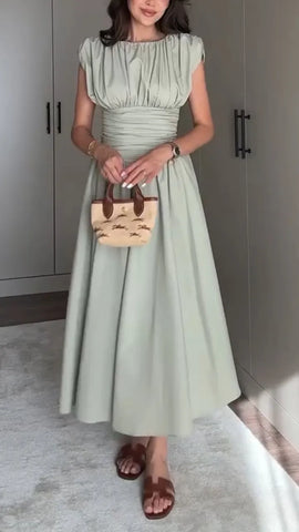 Patchwork Midi Dress for Casual Elegance & Everyday Style