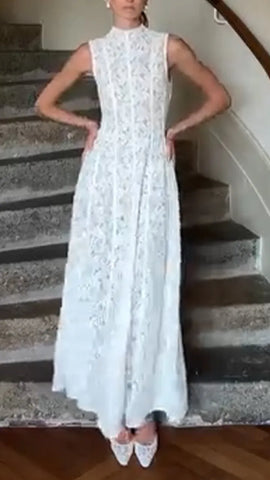 Effortlessly Chic Hollow Out Dress for Casual Elegance