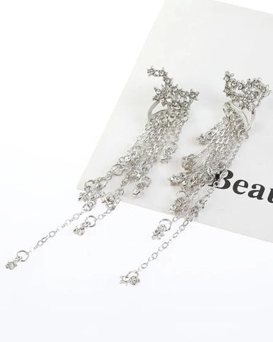 Celestial Star Tassel Earrings for a Sparkling Night Out