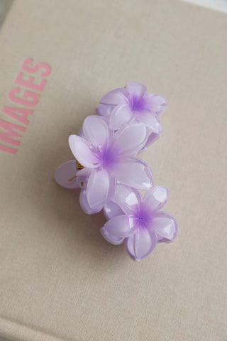 Purple Flower Hair Claw Clip for Playful Everyday Hairstyles