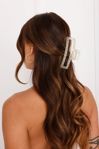 Cream Acetate Hair Claw Clip for Effortless Updos and All-Day Hold