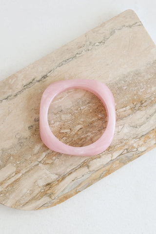 Statement Pink Acrylic Bangle for Effortless Stacking and Bold Style