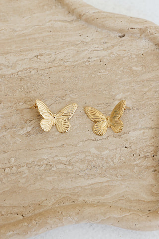 Delicate Gold Butterfly Stud Earrings for Whimsical Everyday Style