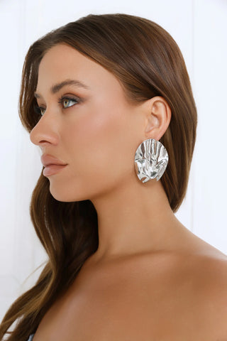 Hammered Silver Stud Earrings for a Subtle Nighttime Glow