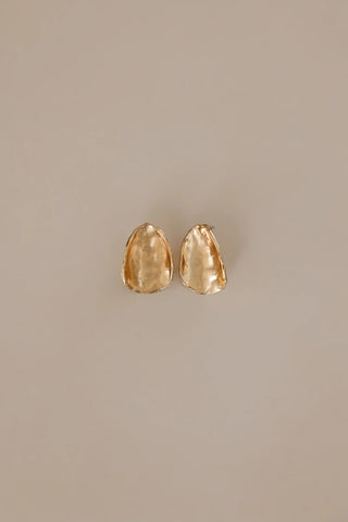 Textured Gold Stud Earrings for Effortless City Chic Style