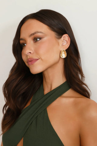 Textured Gold Stud Earrings for Effortless City Chic Style