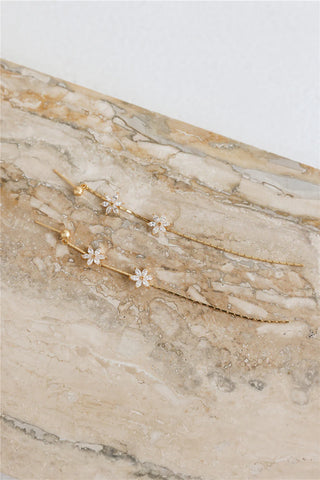 Delicate Gold Flower Earrings for Everyday Feminine Elegance