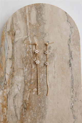Delicate Gold Flower Earrings for Everyday Feminine Elegance