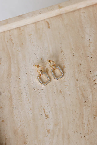 Shimmering Rose Dangle Earrings for Everyday Glamour