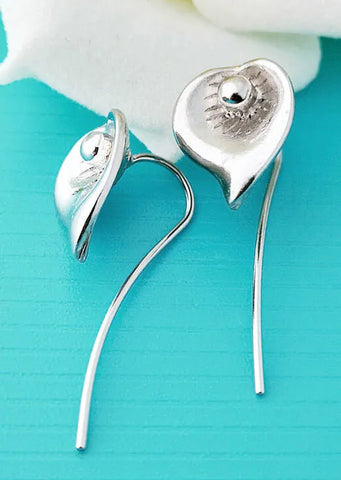 Sunflower Dangle Earrings with Long Alloy Strings for Bohemian Style