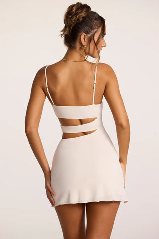 Cut-Out Waist Mini Dress for a Bold Evening Look