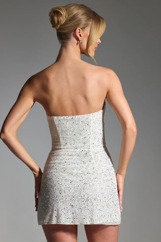 Sparkling Corset Mini Dress with Sweetheart Neckline for Glamorous Evenings